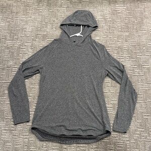 Lululemon Gray Hooded Long Sleeve Top